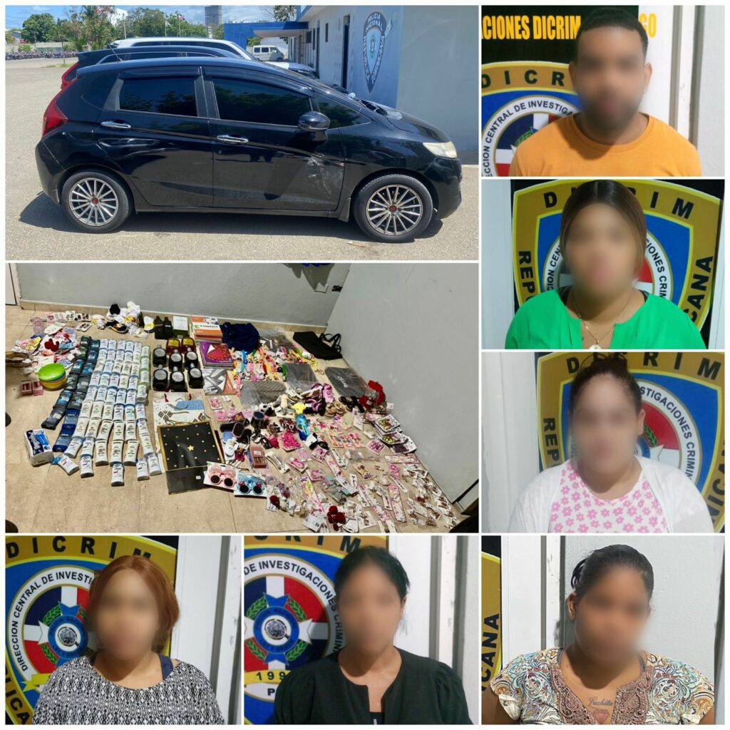Apresan a seis por posesión de mercancías robadas en Santiago
