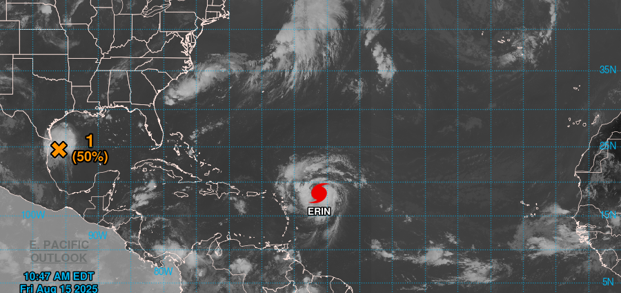 Erin se convierte en el primer huracán de la temporada 2025