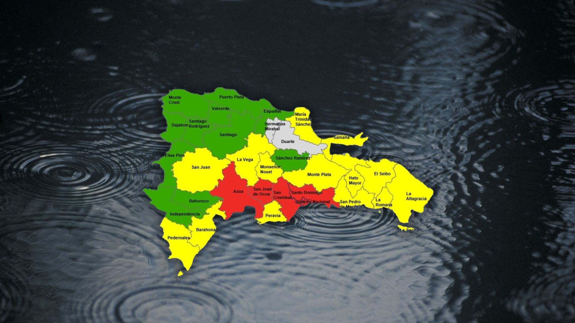 COE mantiene 5 provincias en alerta roja y amplía alertas por lluvias intensas en gran parte del país