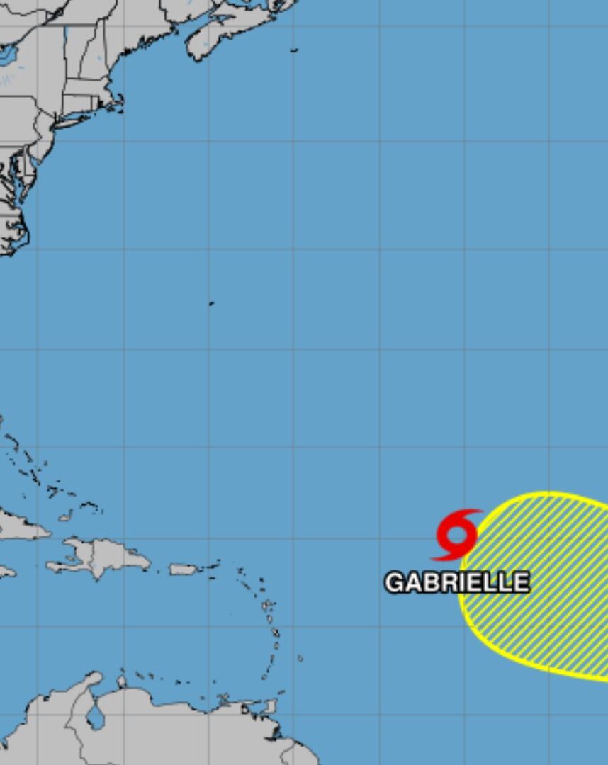 Tormenta tropical Gabrielle tiene un 20 % de probabilidad de convertirse en ciclón