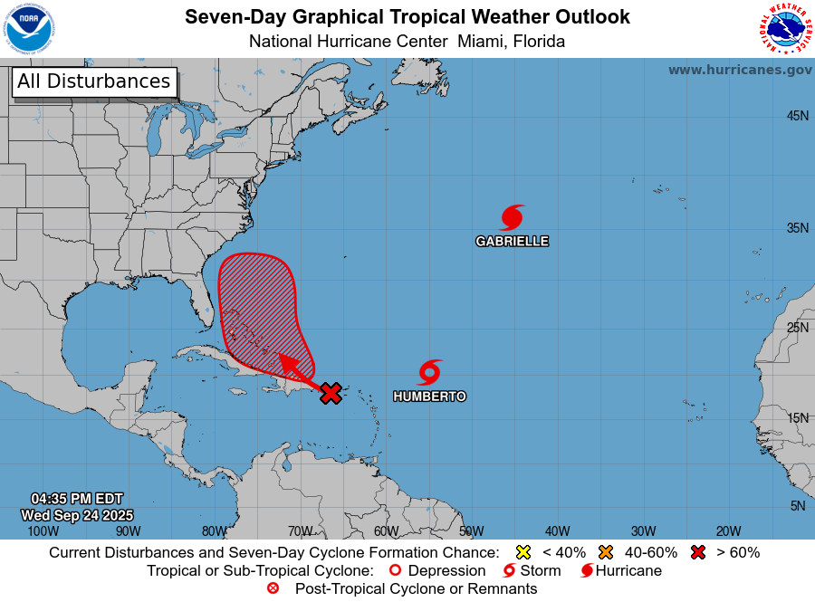 Se forma Humberto, la octava tormenta tropical de la temporada