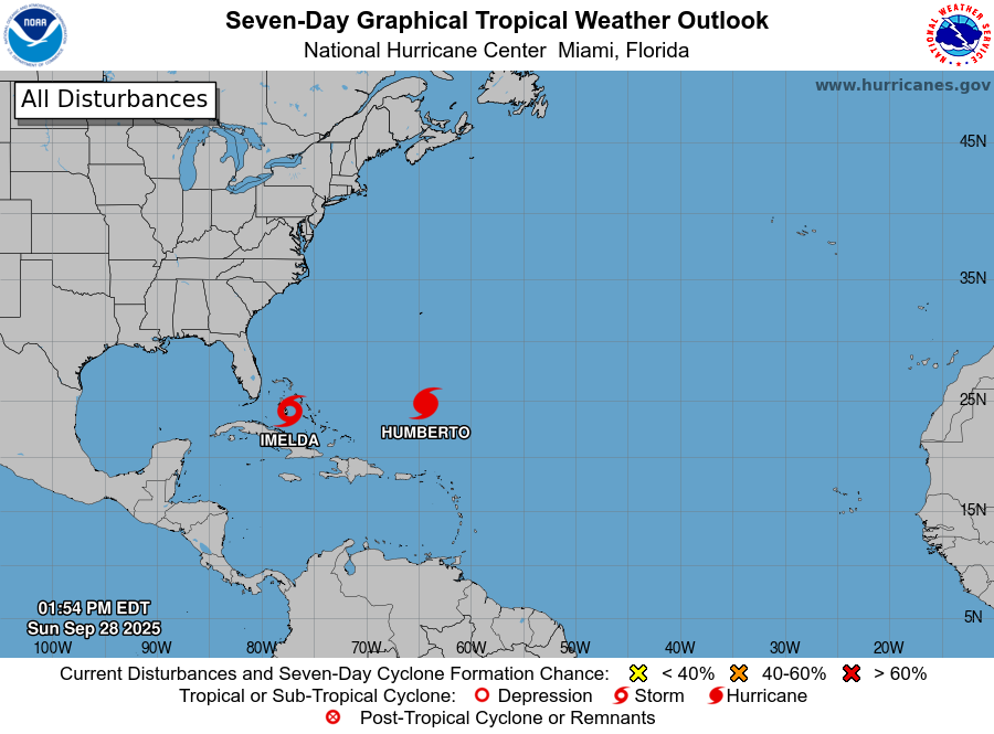 Depresión tropical que provocó fuertes lluvias en RD se convierte en la tormenta Imelda