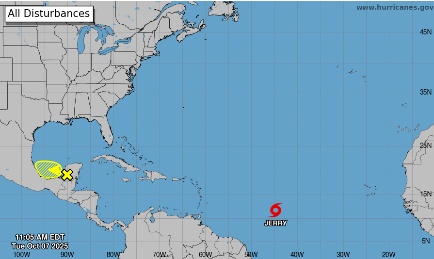 Se forma Jerry, la décima tormenta tropical en el Atlántico