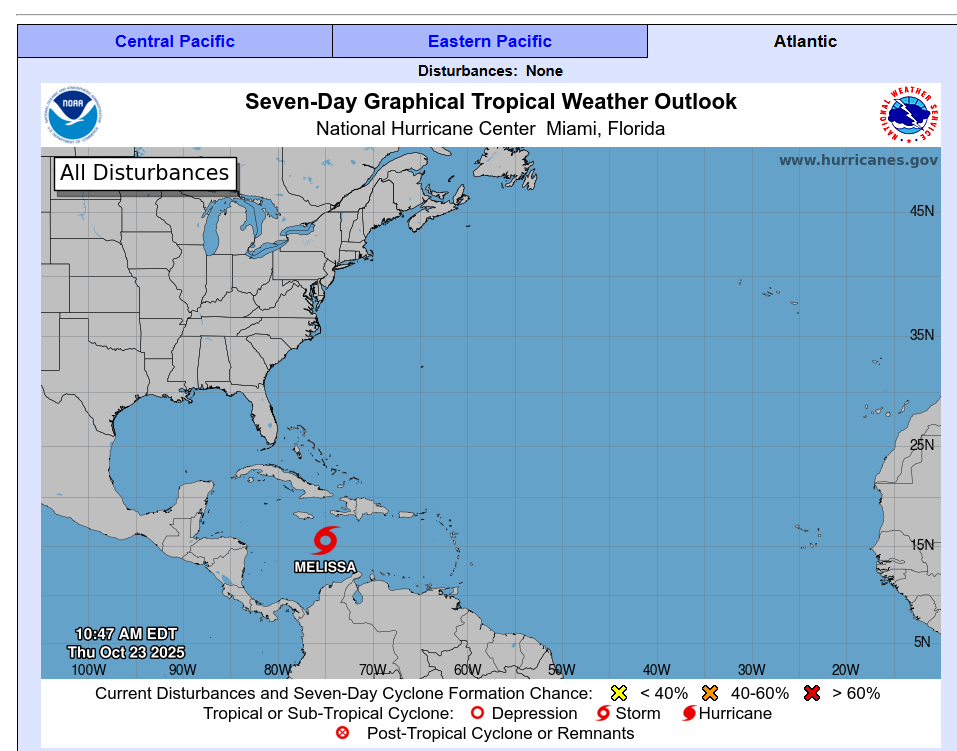 La tormenta tropical Melissa acorta su distancia con Santo Domingo