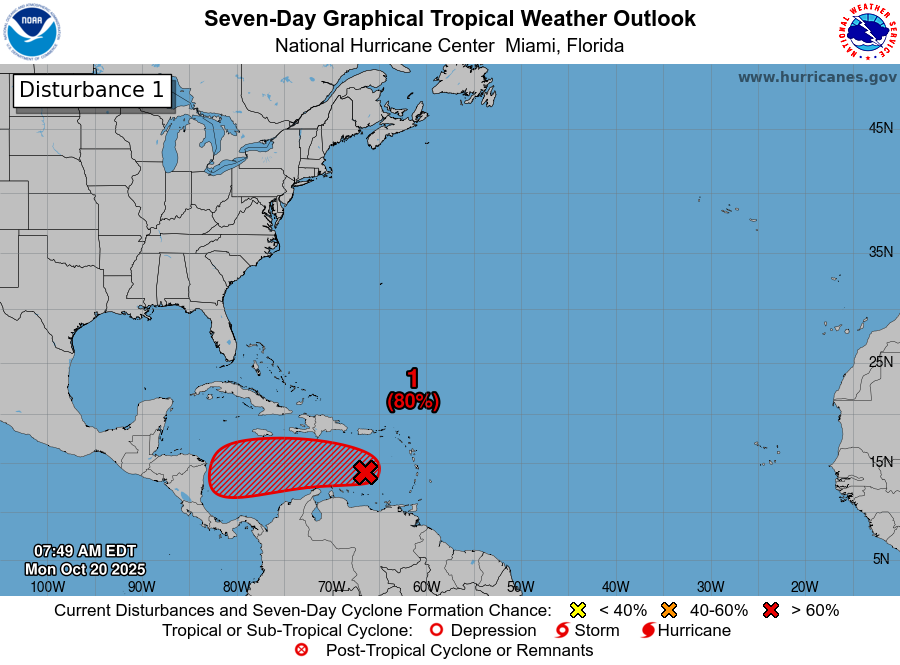 Incertidumbre en el Caribe: aún no hay precisión en la ruta ni en la intensidad de la próxima depresión tropical