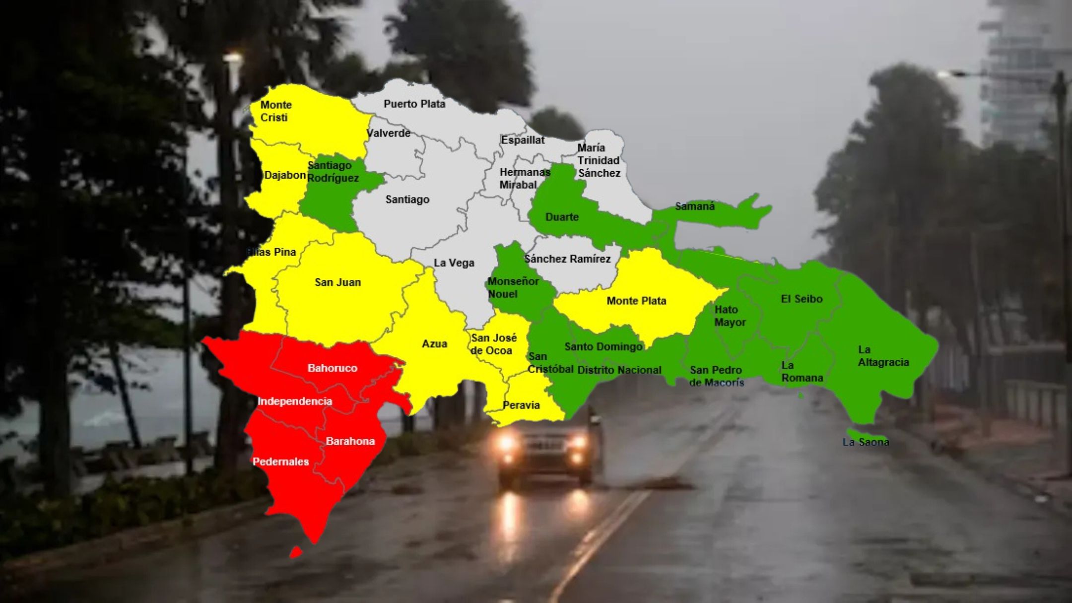 El COE mantiene cuatro provincias en alerta rojo por el huracán Melissa
