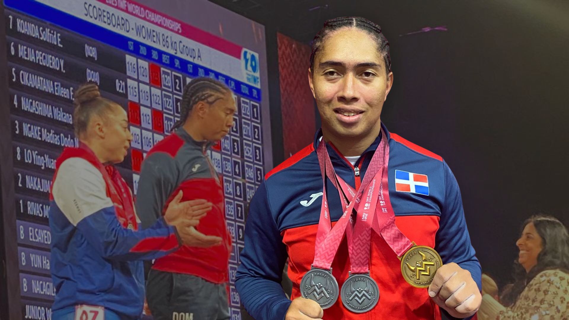 Yudelina Mejía: primera pesista dominicana que gana oro en un Mundial Superior de Halterofilia