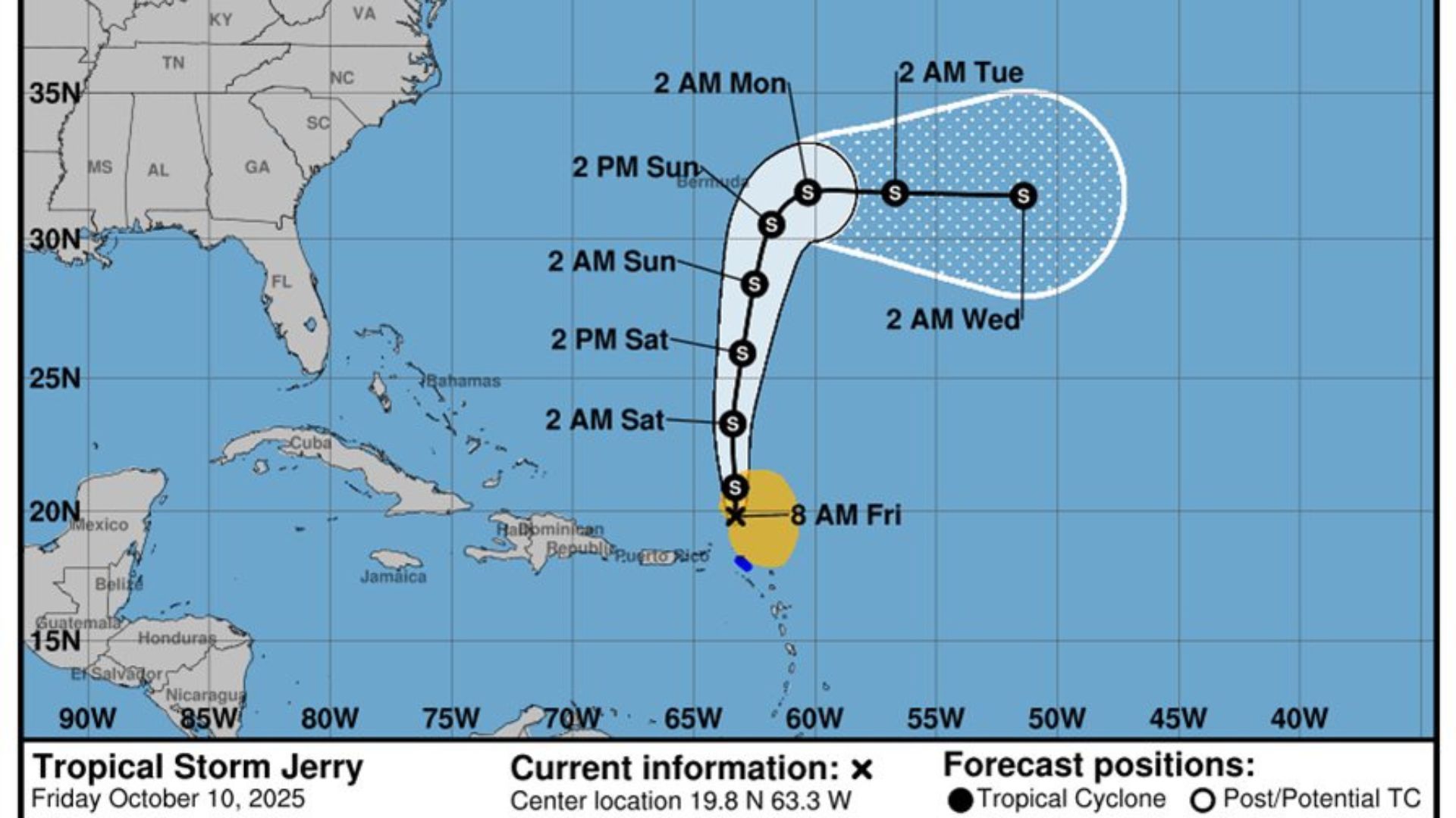 Puerto Rico sufre los efectos del oleaje de la tormenta Jerry
