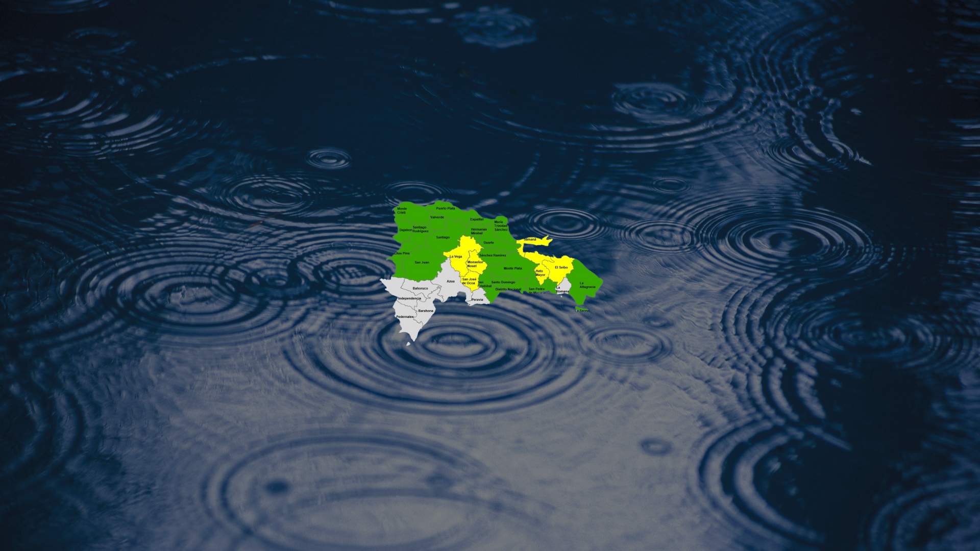 Seis provincias permanecen en alerta amarilla y 19 en verde por efectos de lluvias