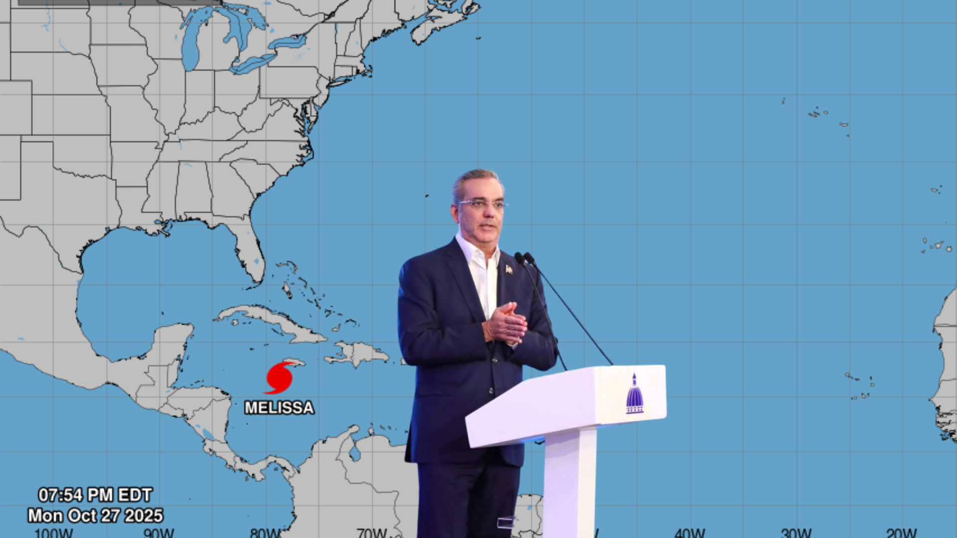 “Que Dios los ayude”: Abinader pide orar por Jamaica, Haití y Cuba ante el paso del huracán Melissa