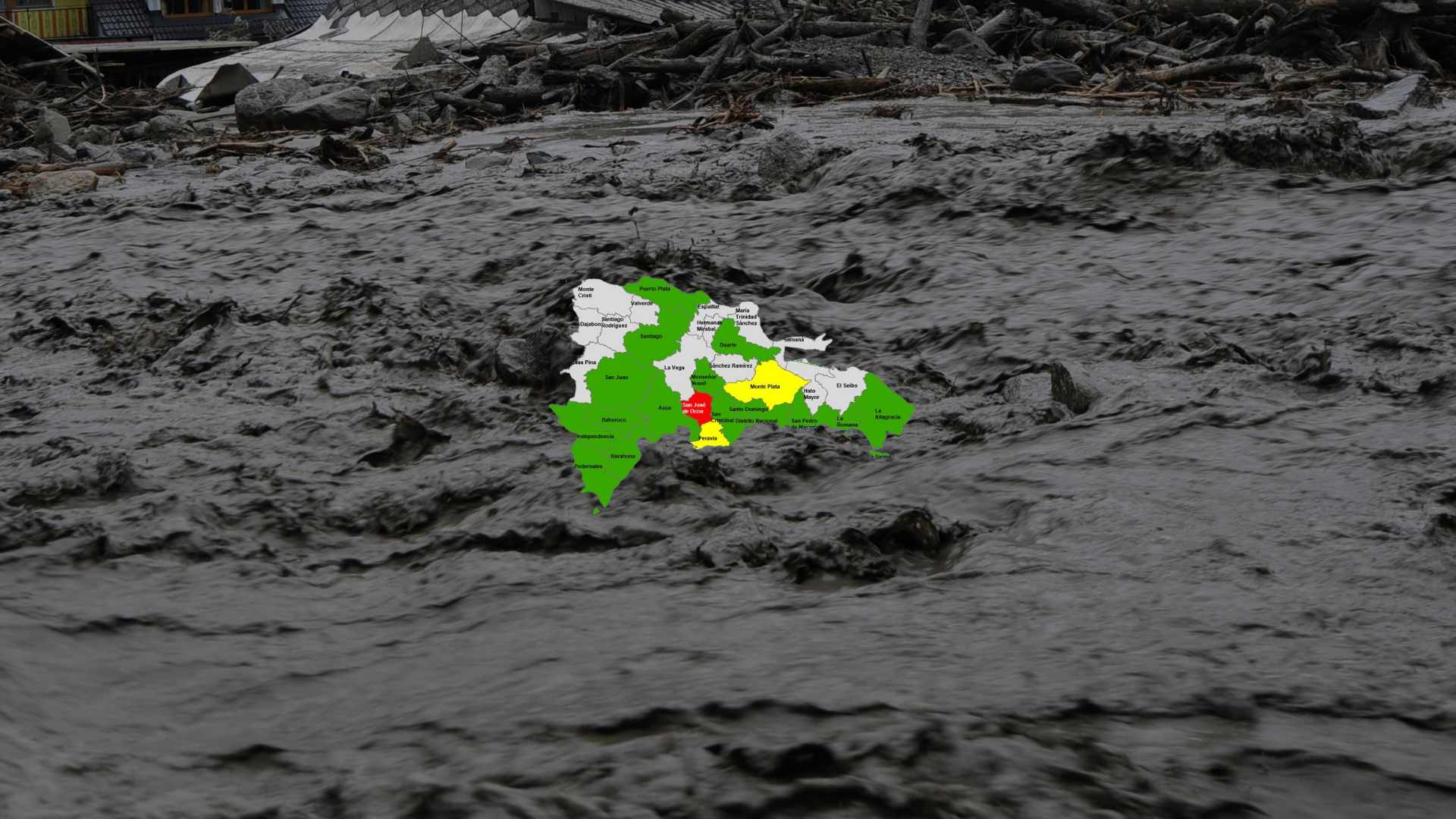 COE mantiene la alerta roja para San José de Ocoa por efectos de vaguada