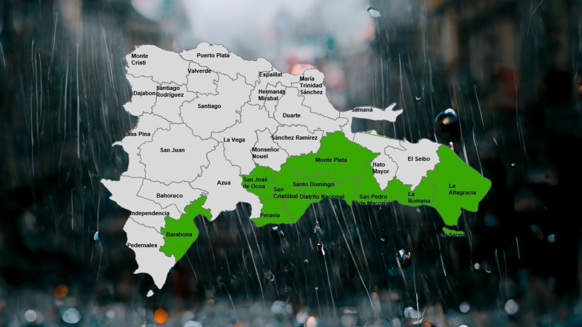 El Gran Santo Domingo y ocho provincias se mantienen en alerta verde