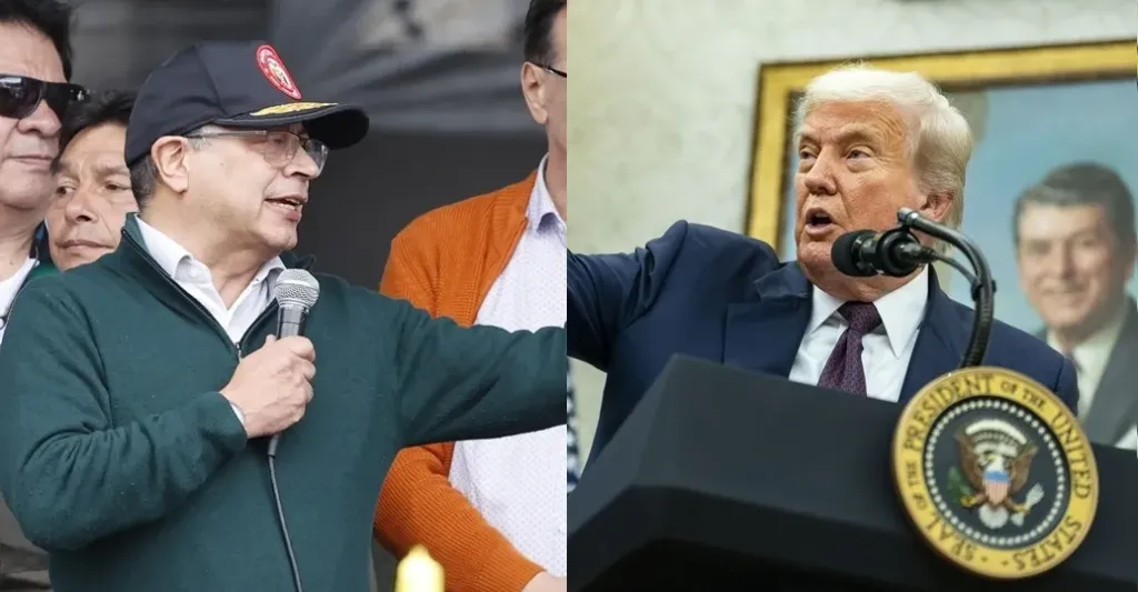Donald Trump dice que Gustavo Petro es «un alborotador» y que «más le vale andarse con cuidado»