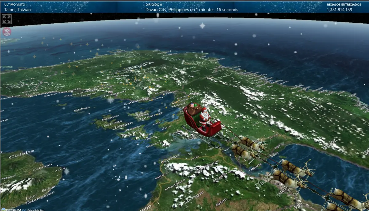 ¡Atentos! Papa Noel ya inició su ruta