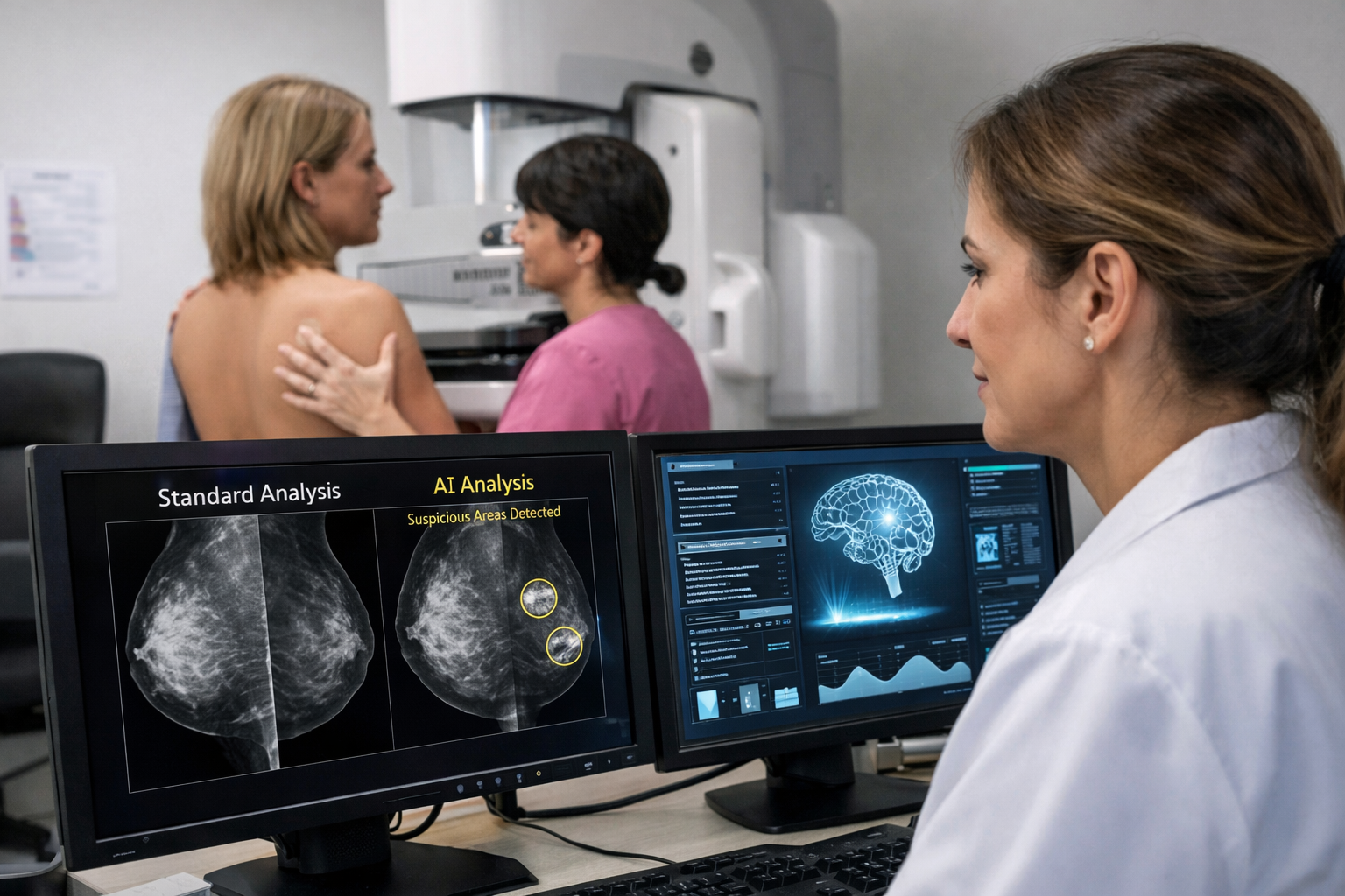Mamografías asistidas por IA identifican más cánceres en las pruebas de detección