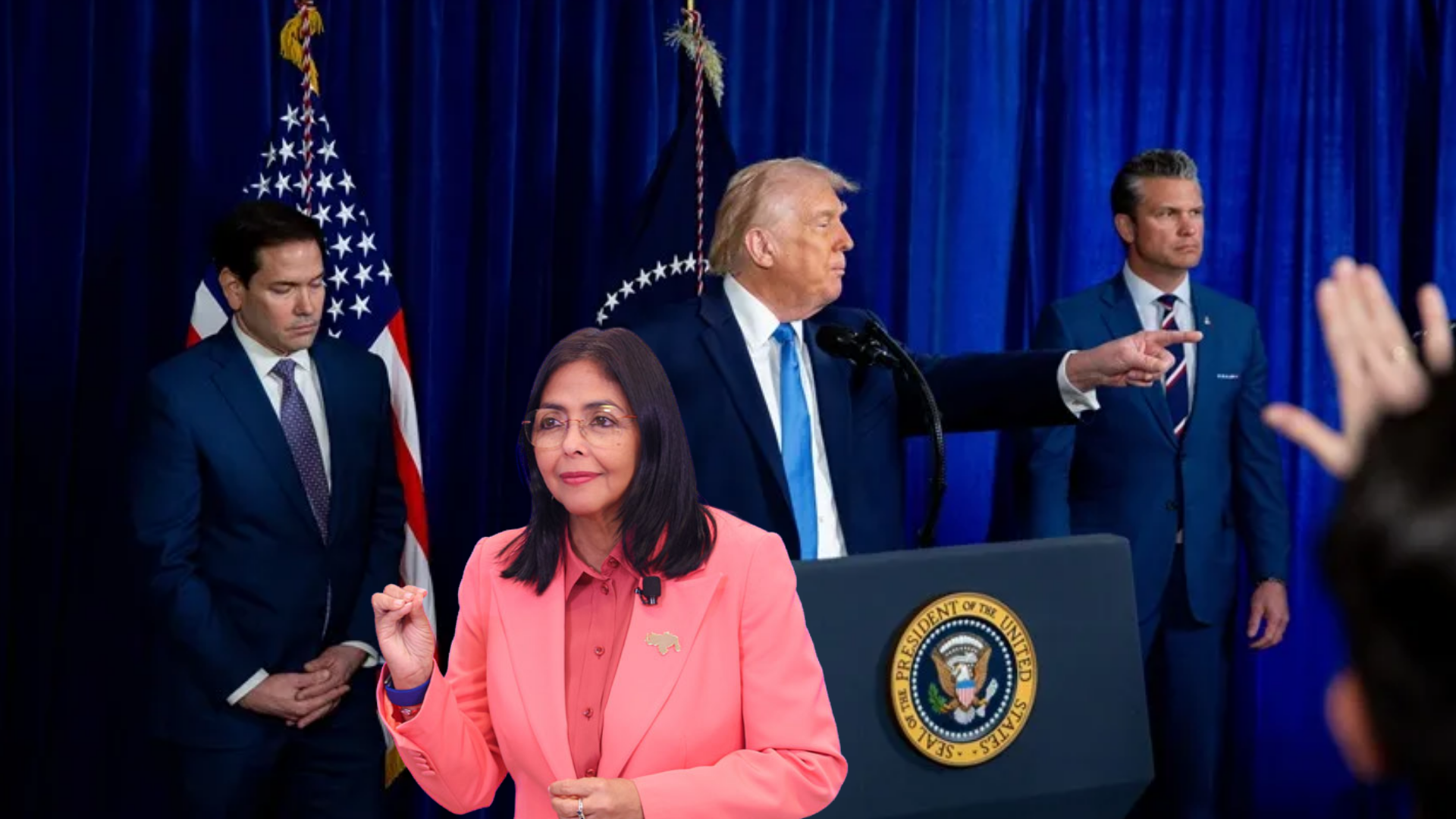 Trump dice que Delcy Rodríguez está «cooperando» y descarta pronta convocatoria de elecciones en Venezuela