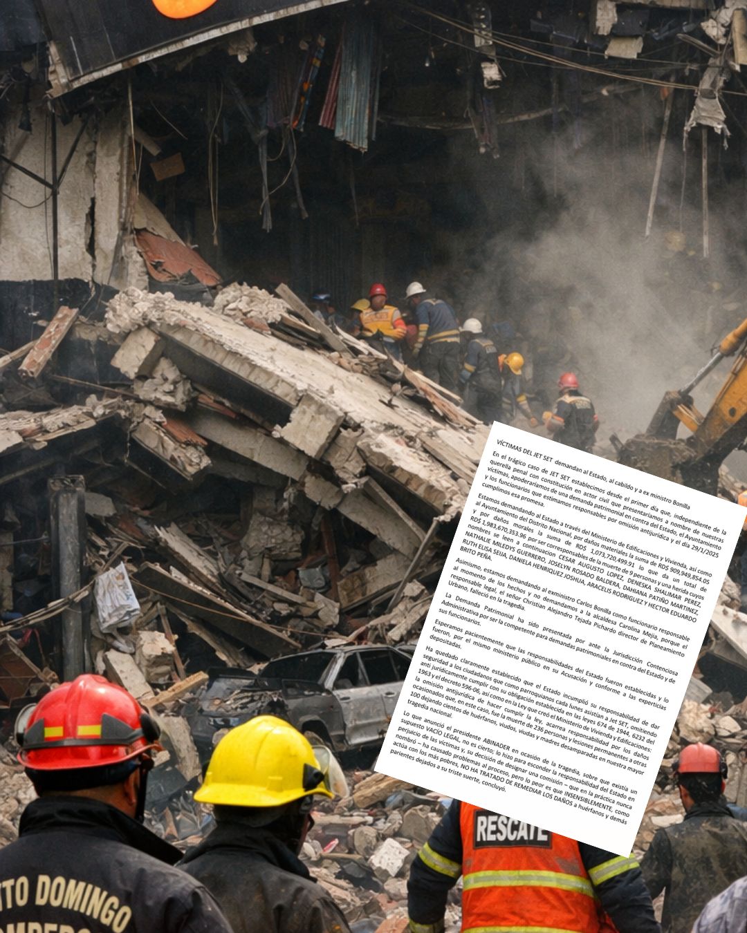 Familiares de víctimas del Jet Set demandan al Estado por casi RD$2,000 millones