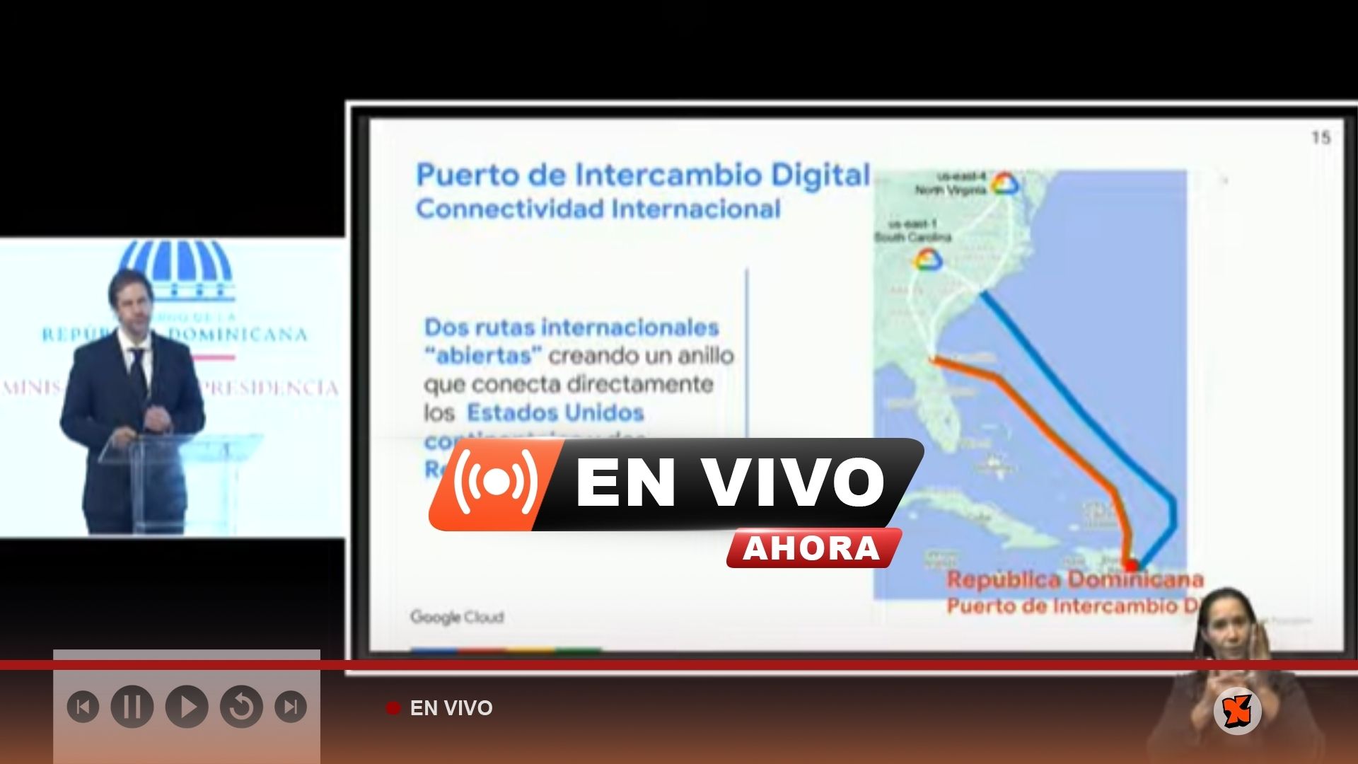 En vivo | Anuncian la construcción de un puerto de intercambio digital con la representación de Google