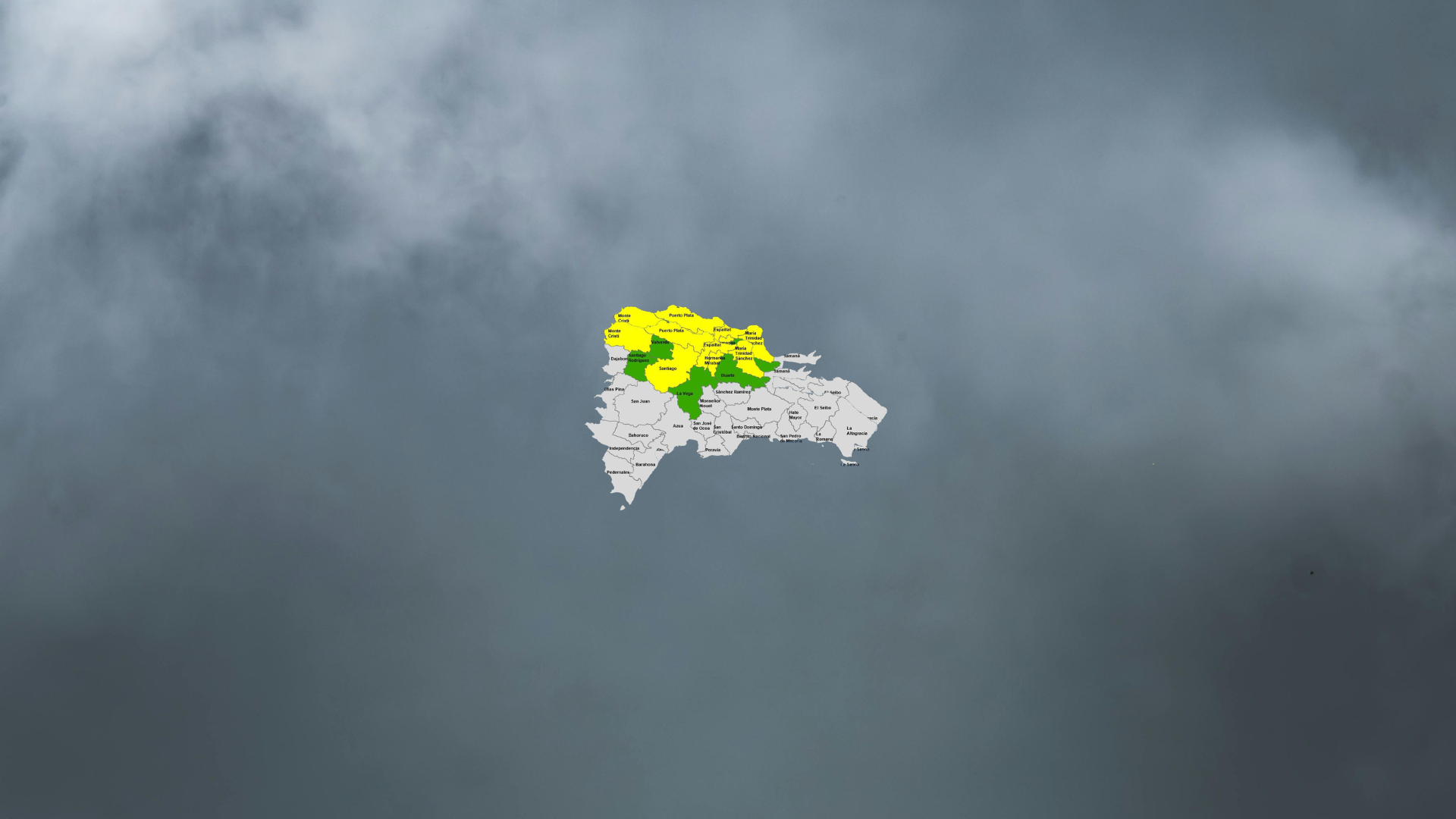 COE eleva a alerta amarilla seis provincias por incidencia de frente frío