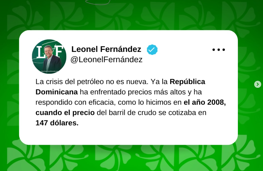 Leonel critica alocución de Abinader: “La gente no resiste más presión sobre su bolsillo”