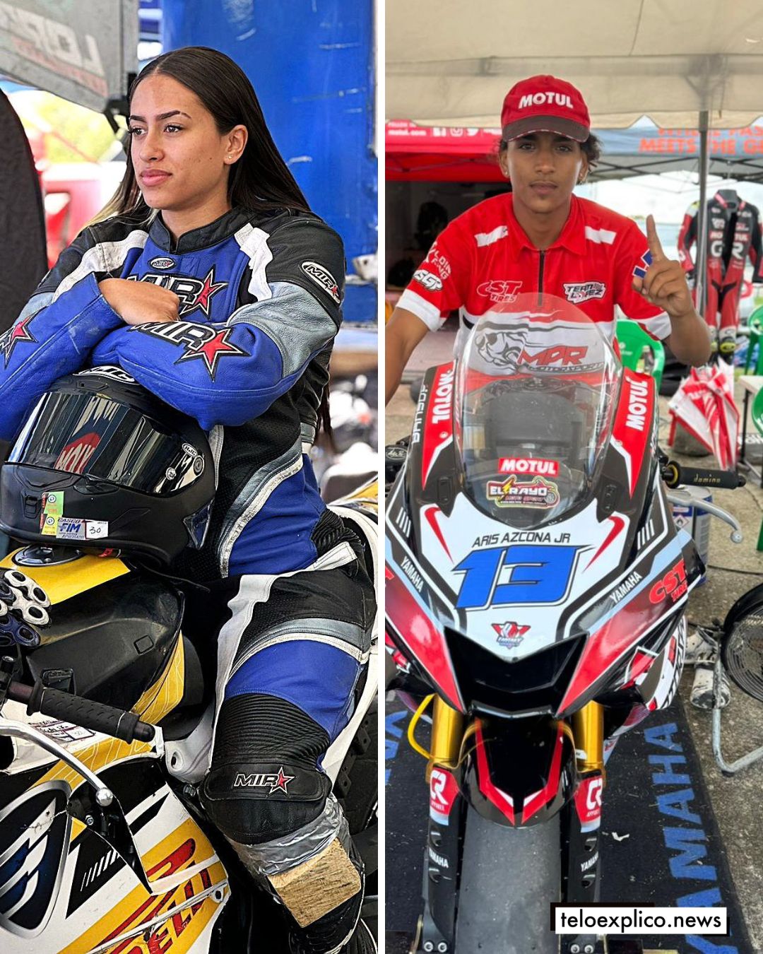 Azcona Jr. y Krystal Silfa representan al país en escenarios internacionales del motociclismo