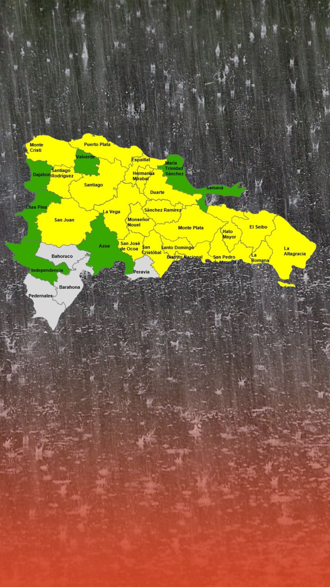 COE aumenta a 28 las provincias en alerta por vaguada