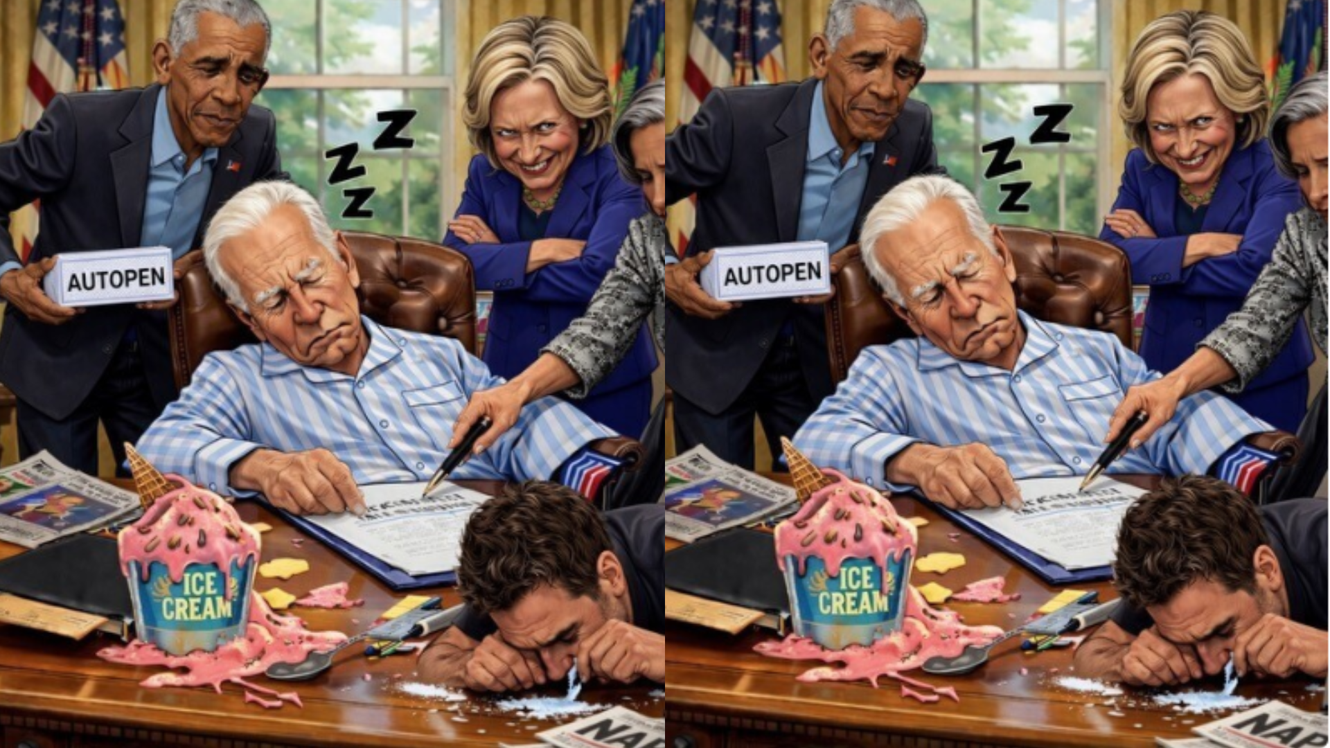 Trump publica imagen de IA para atacar a Biden mostrando a Hunter consumiendo droga