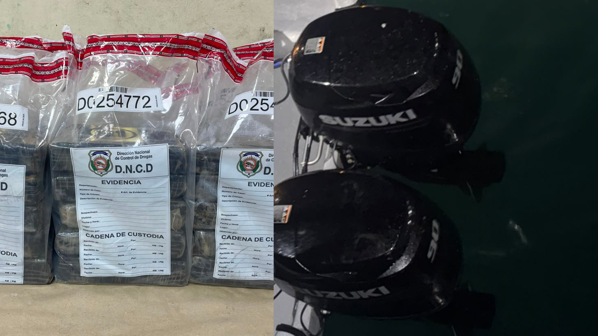 Ocupan 30 kilos de cocaína frente a las costas de Peravia; hay dos detenidos