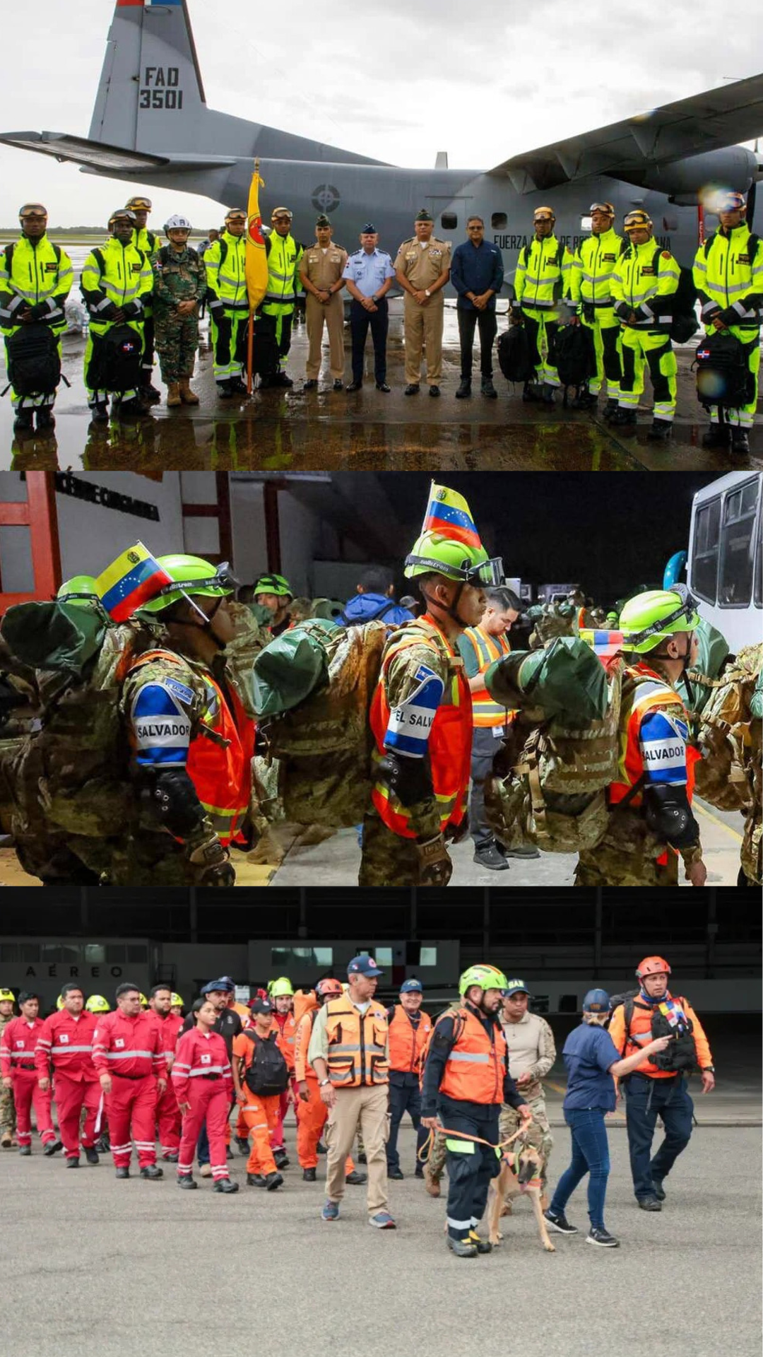 Más de 1,600 rescatistas de 11 países apoyan labores de emergencia en Venezuela