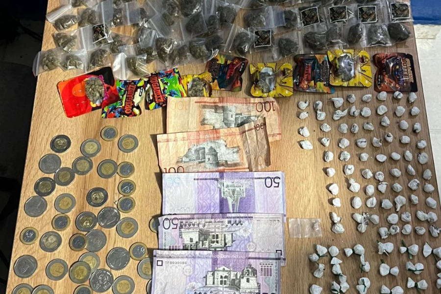 Policía ocupa más de 300 porciones de presuntas drogas en operativo en Santiago