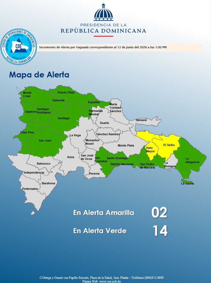 Aguaceros y tormentas eléctricas ponen en alerta a 16 provincias