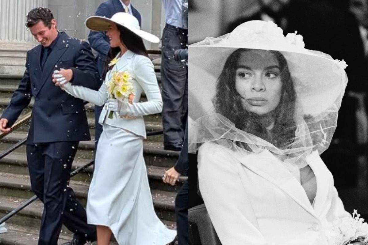 Todo sobre el traje de novia inspirado en Bianca Jagger que Dua Lipa usó para su boda con Callum Turner