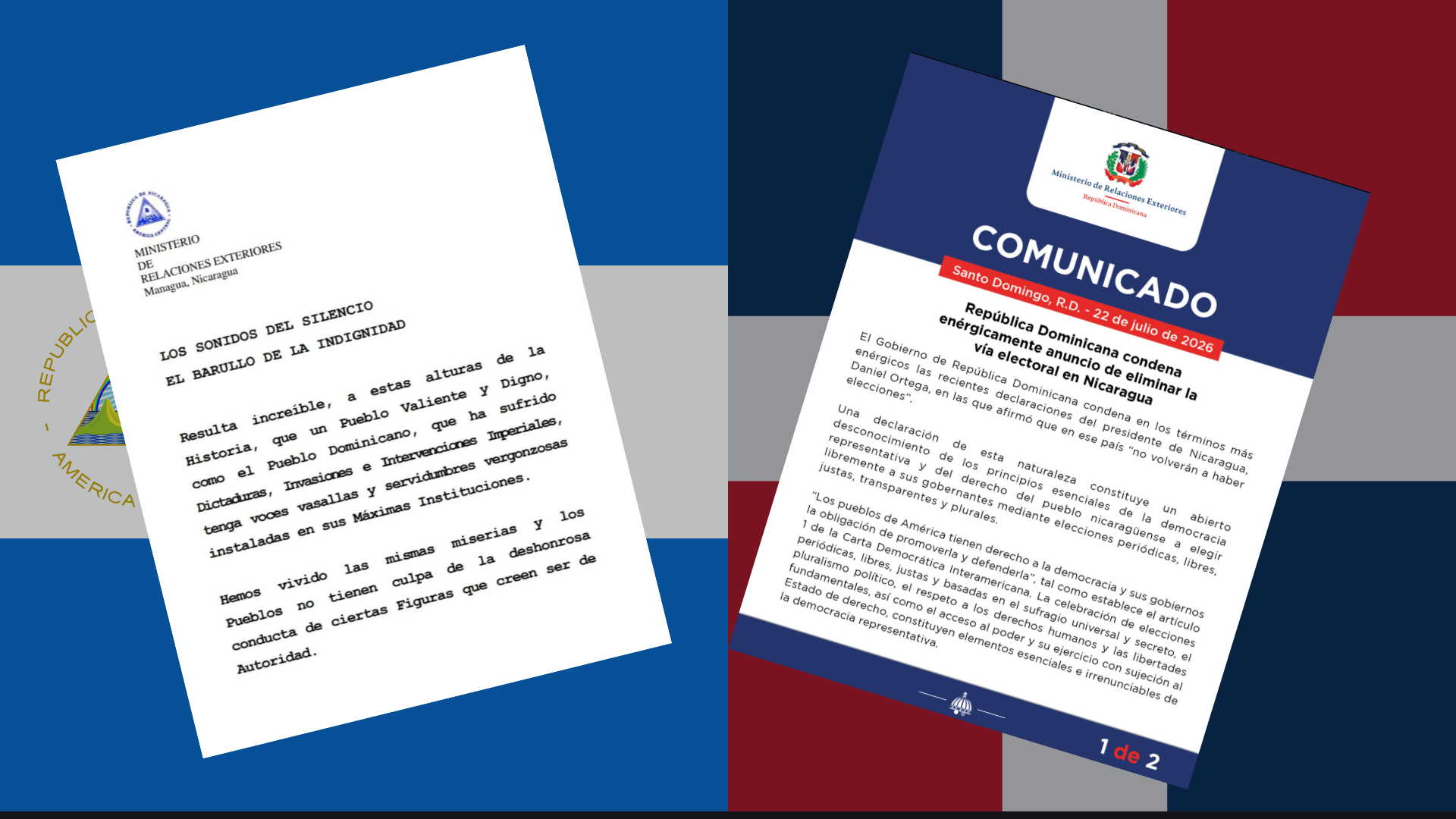 República Dominicana cuestiona a Ortega y Nicaragua responde con un duro comunicado