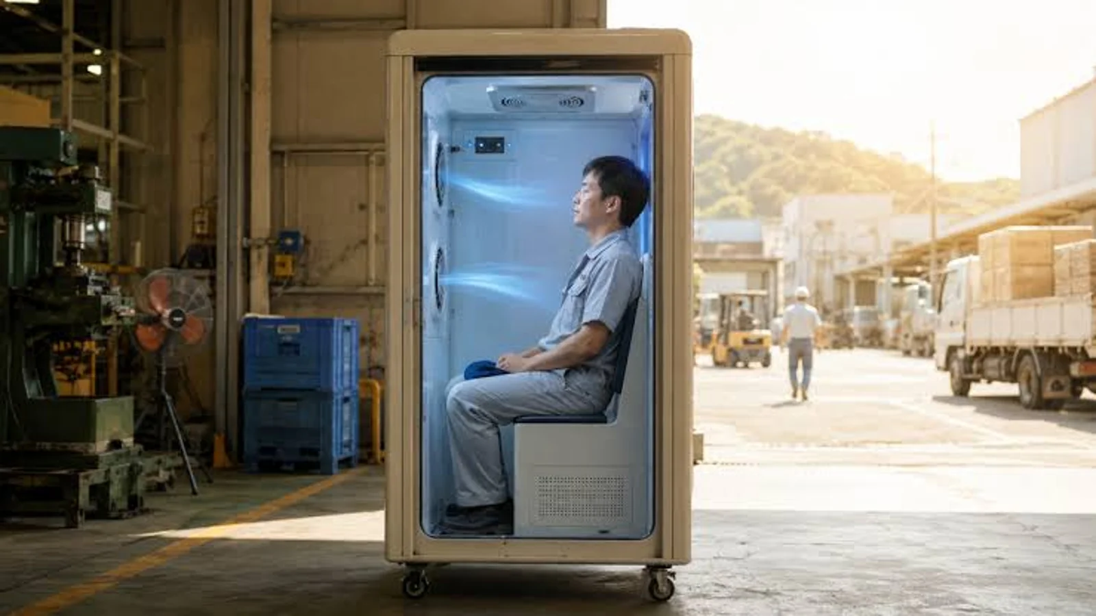 Imagínate quitarte el calor en una nevera