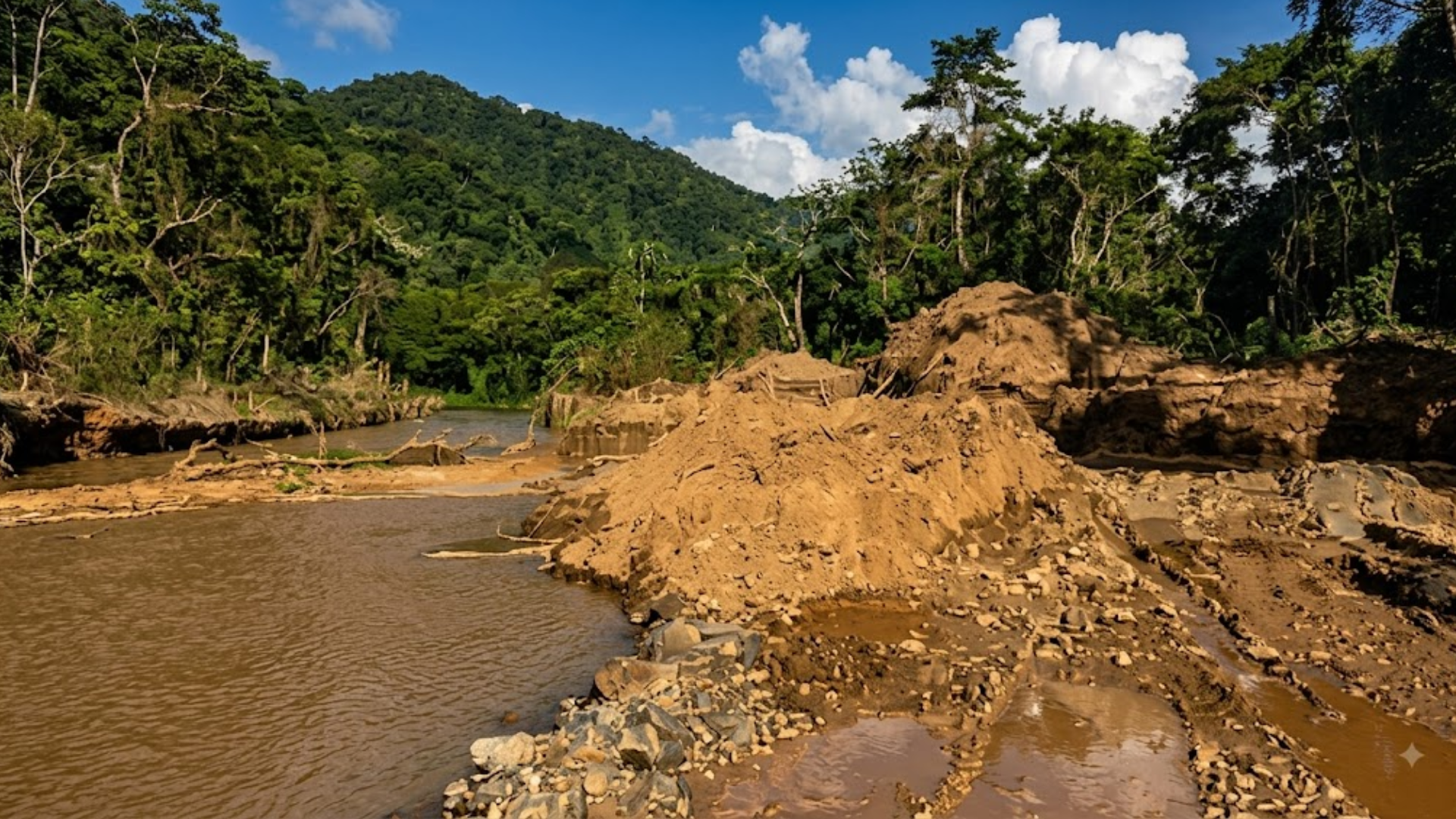 Denuncian extracción de materiales en zona cercana al río Yuboa
