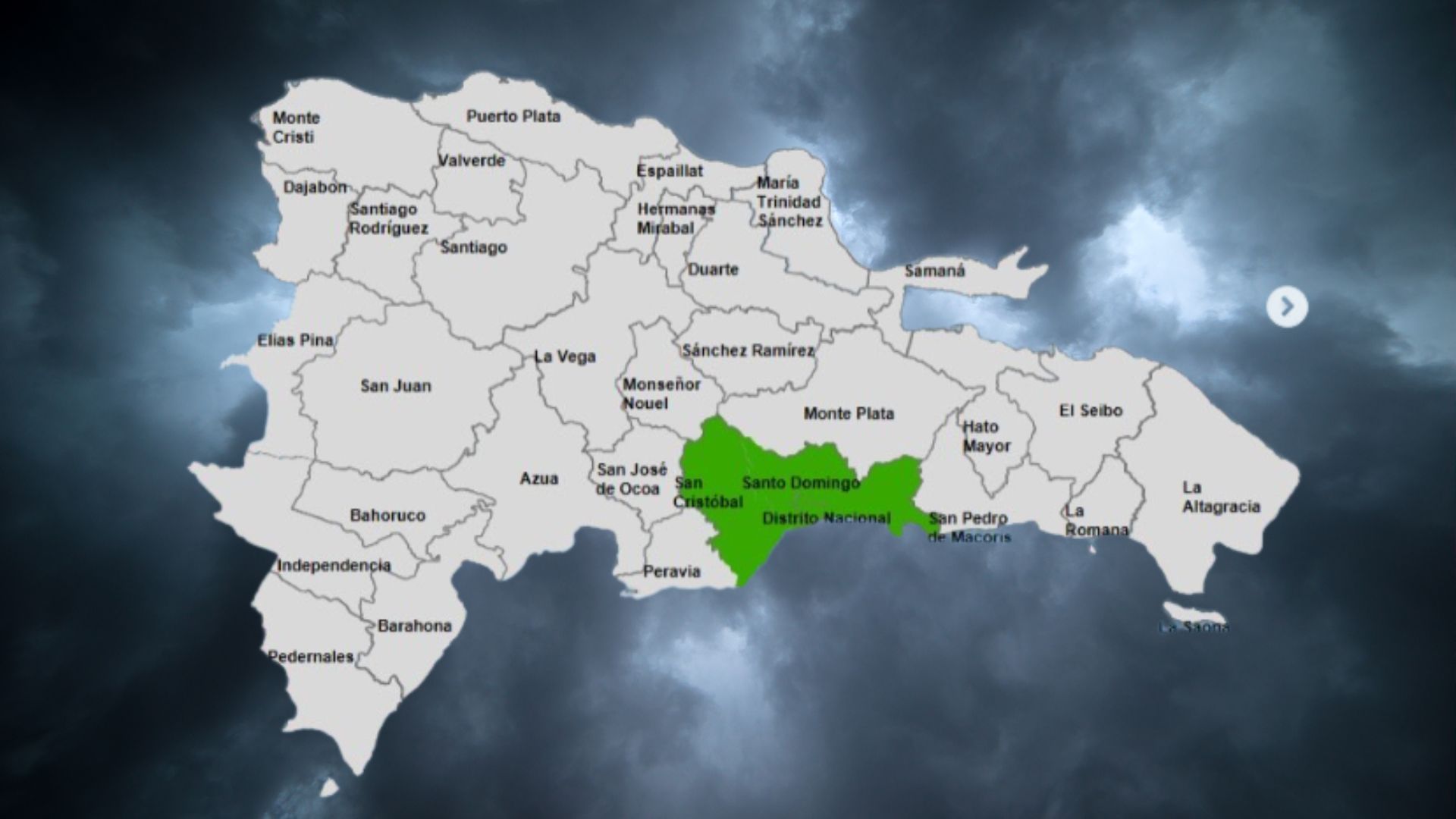 COE coloca dos provincias y el Distrito Nacional en alerta verde