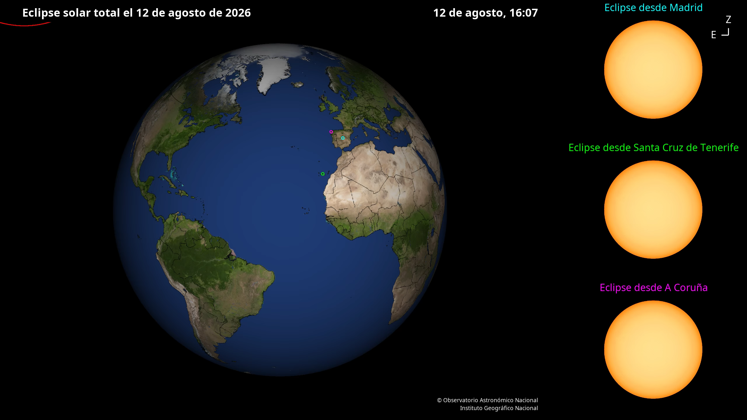 RD fuera de la trayectoria del eclipse solar de 2026