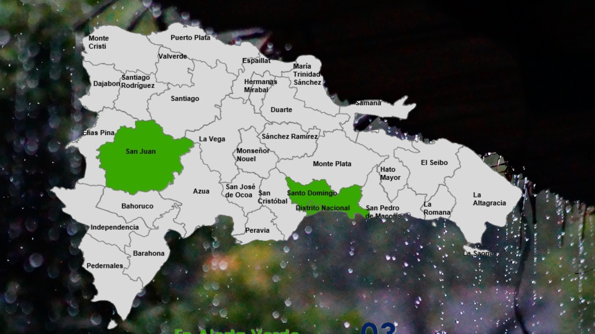 COE reduce a tres las demarcaciones en alerta verde por posibles lluvias