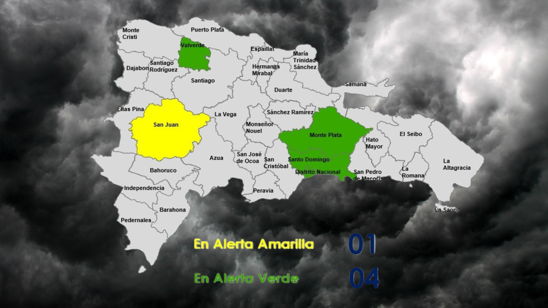COE coloca a San Juan en alerta amarilla y mantiene cuatro demarcaciones en verde por lluvias