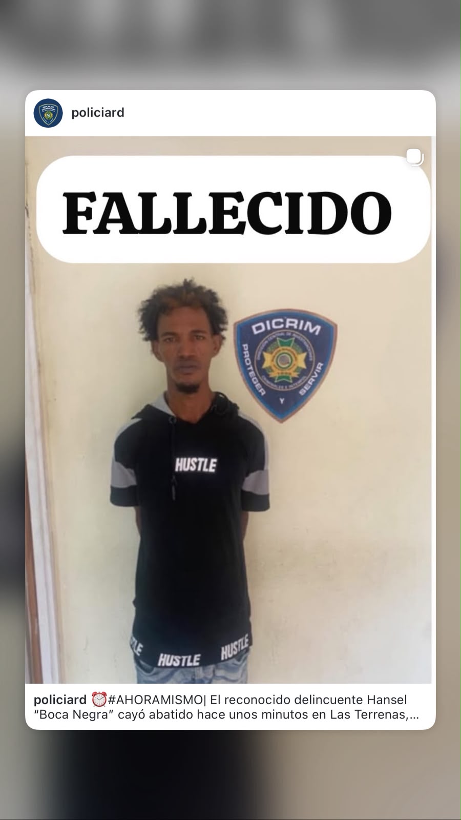 Cae abatido «Hansel Boca Negra» al enfrentar supuestamente a tiros a agentes de la Policía en Samaná