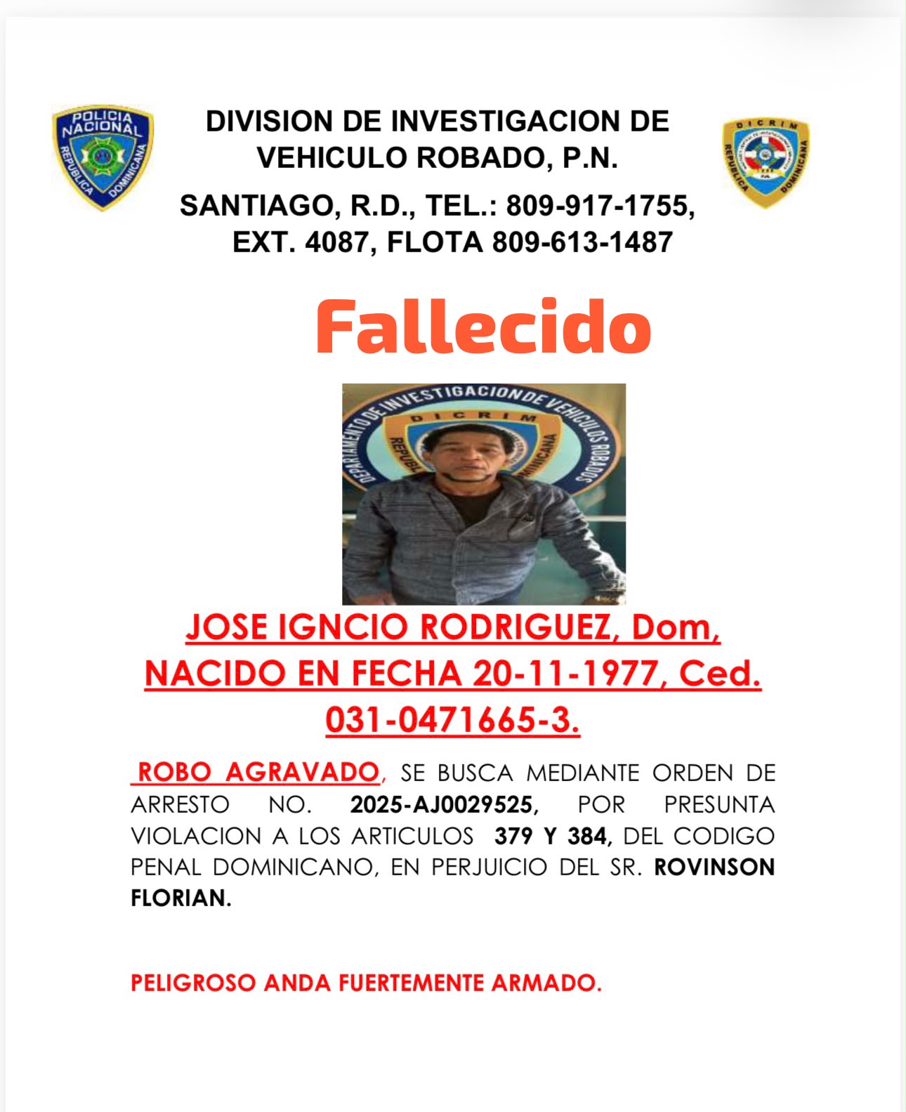 Muere alias Ignacio en enfrentamiento con la DICRIM en Santiago
