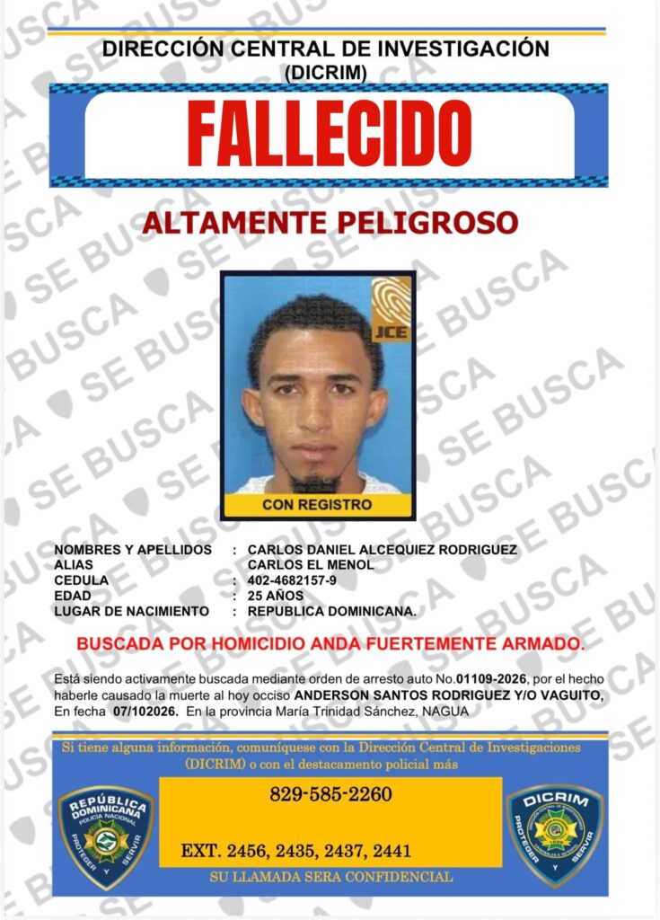 Policía abate a «Carlos El Menol», buscado por muerte de joven enterrado en Nagua