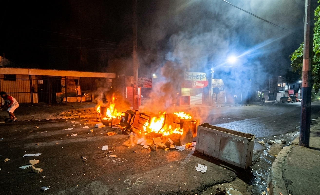 Residentes en Los Guaricanos protestan por prolongado apagón; reportan un herido