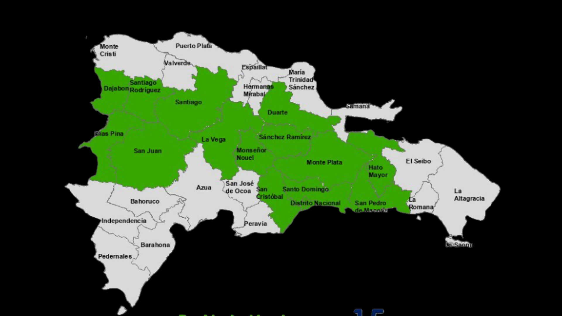 COE eleva a 15 las provincias en alerta verde por fuertes aguaceros y tormentas eléctricas
