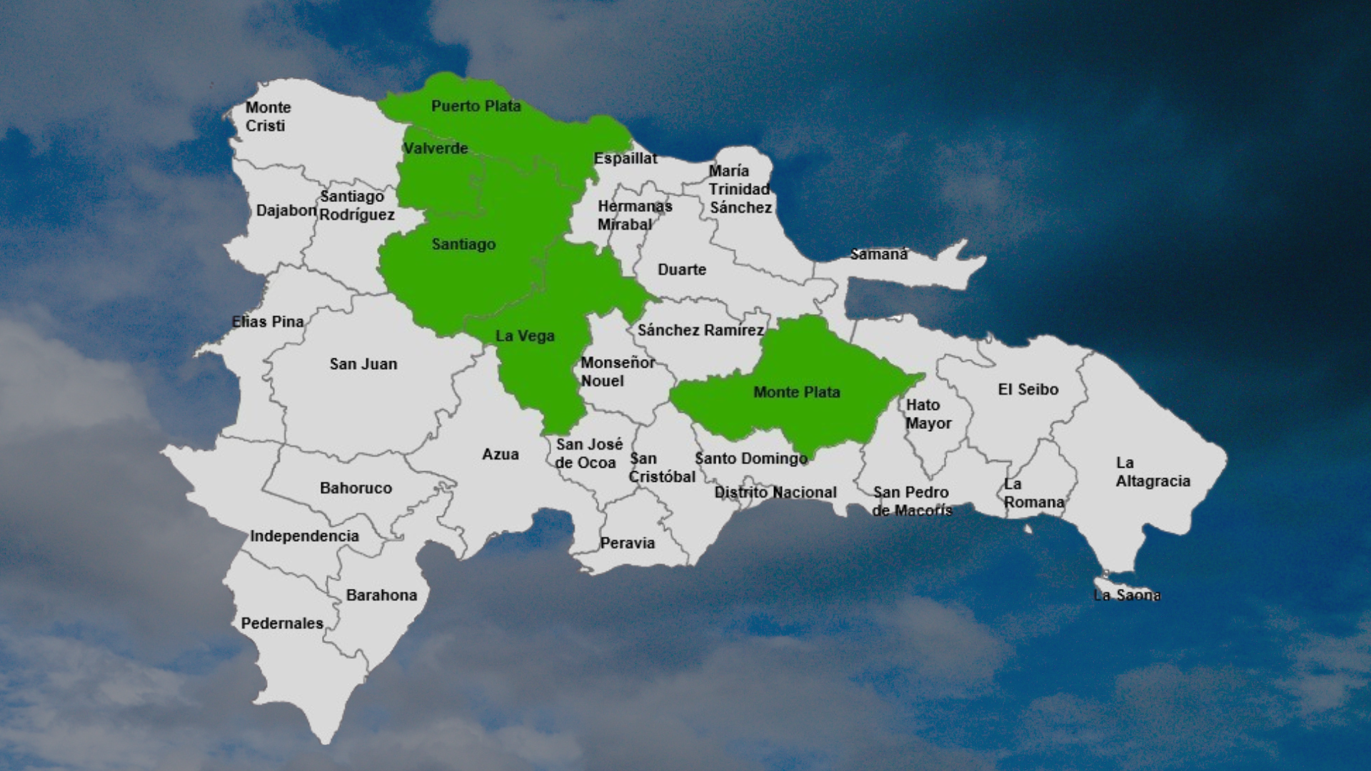 COE reduce a cinco las provincias en alerta verde